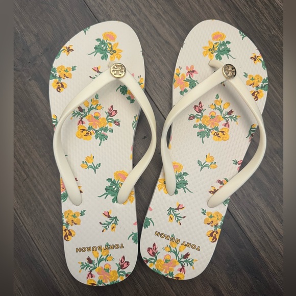 Tory Burch Shoes - Floral Tory Burch flip flops